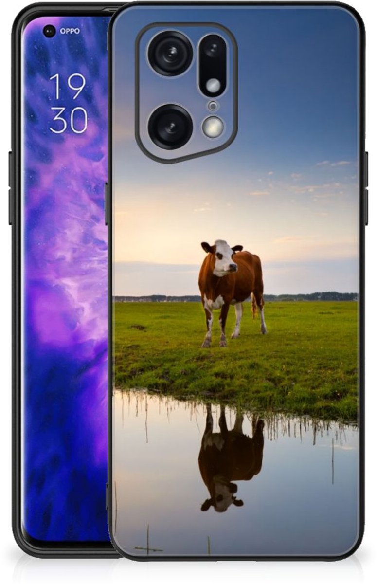 OPPO Find X5 Pro Dierenprint Telefoonhoesje Koe