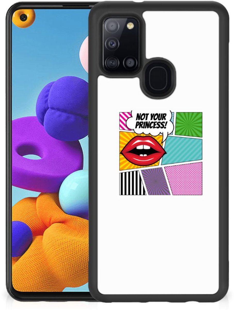 Back Cover voor Samsung Galaxy A21s TPU Bumper Case Popart Princess