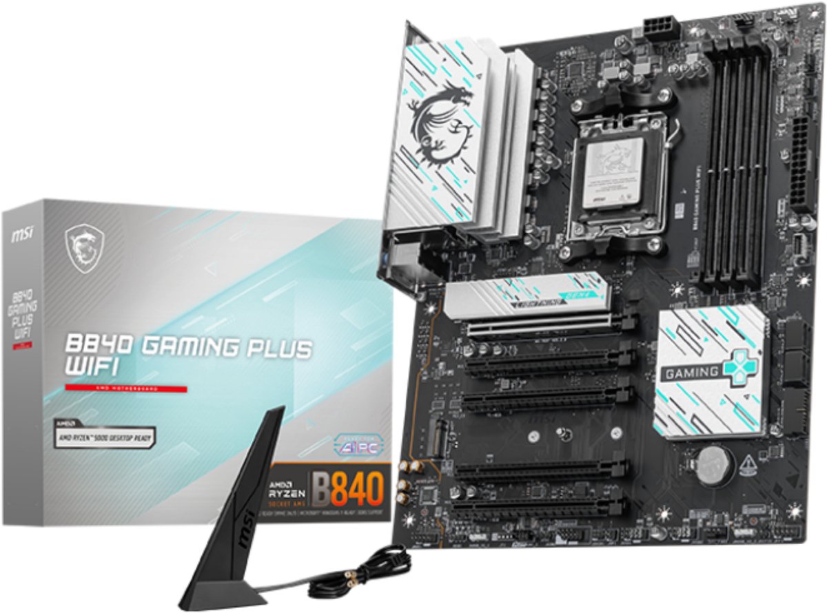 MSI B840 GAMING PLUS WIFI moederbord AMD B840 socket AM5 ATX