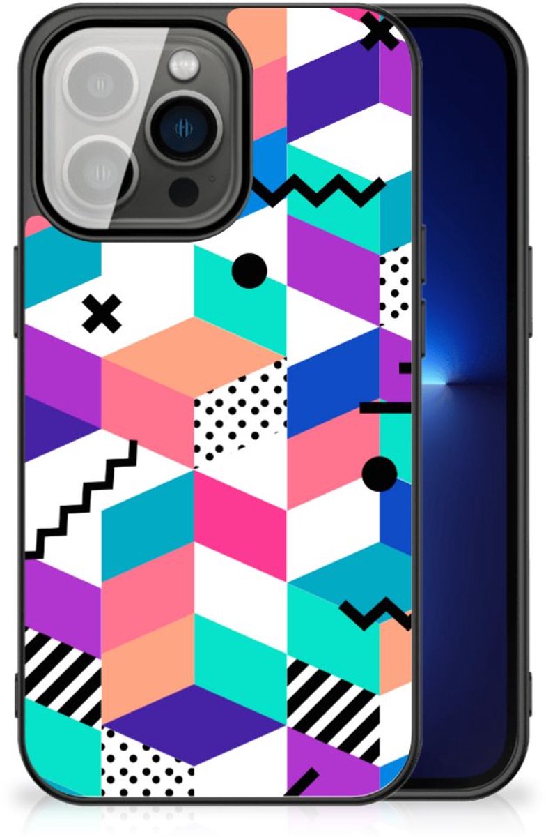 iPhone 13 Pro Backcover Blokken Kleurrijk