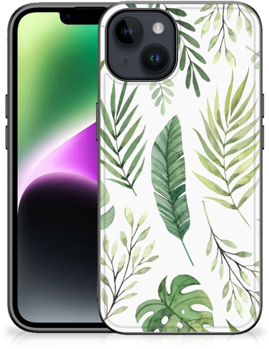 iPhone 15 Bloemen Hoesje Leaves