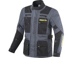 Bogotto Covelo Waterdichte Zwart Grijs Fluo Geel Textiele Motorjas - Jas