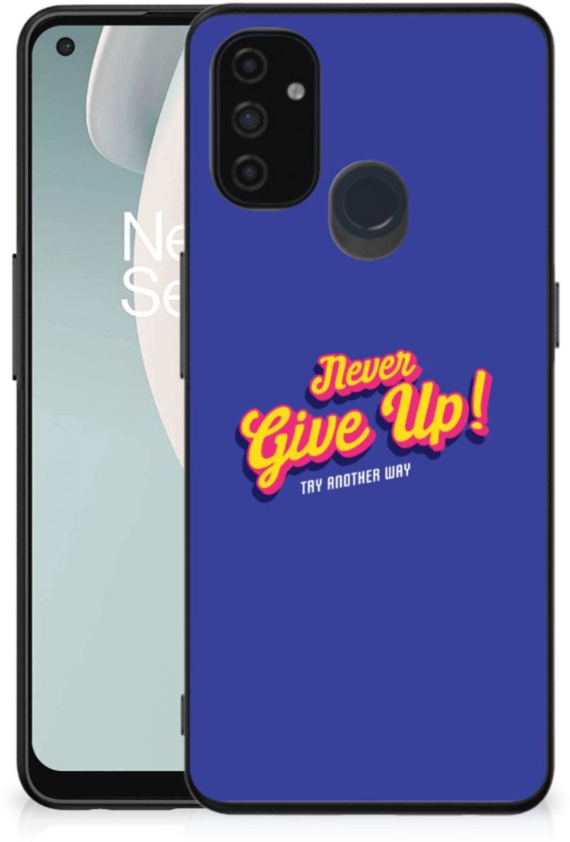 Back Cover voor OnePlus Nord N100 Telefoon Hoesje met tekst Never Give Up