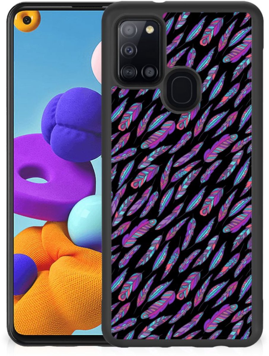 Samsung Galaxy A21s Bumper Case Feathers Color