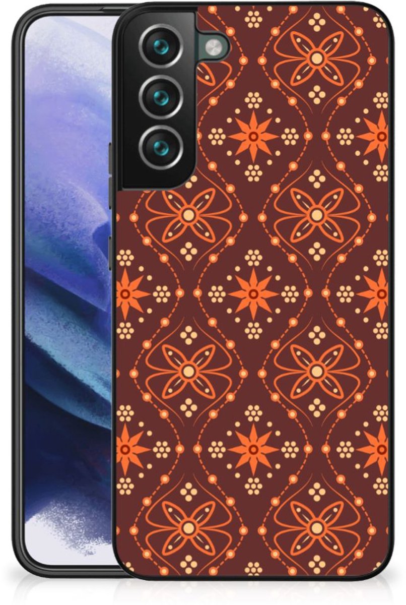 Back Cover voor Samsung Galaxy S22 Plus Back Case Batik Brown
