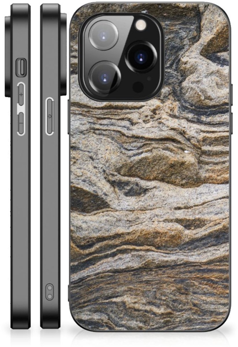 iPhone 14 Pro Marmeren Print Telefoonhoesje Steen