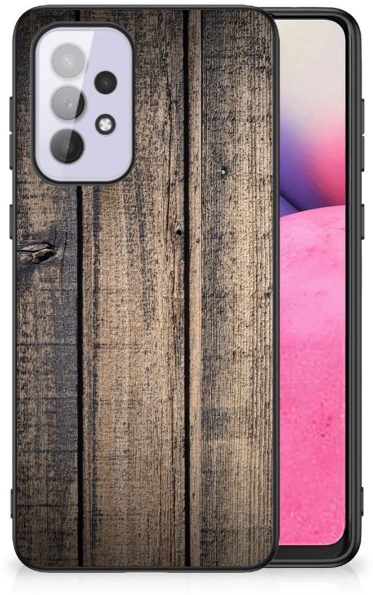 Samsung Galaxy A33 5G Houten Print Telefoonhoesje Steigerhout
