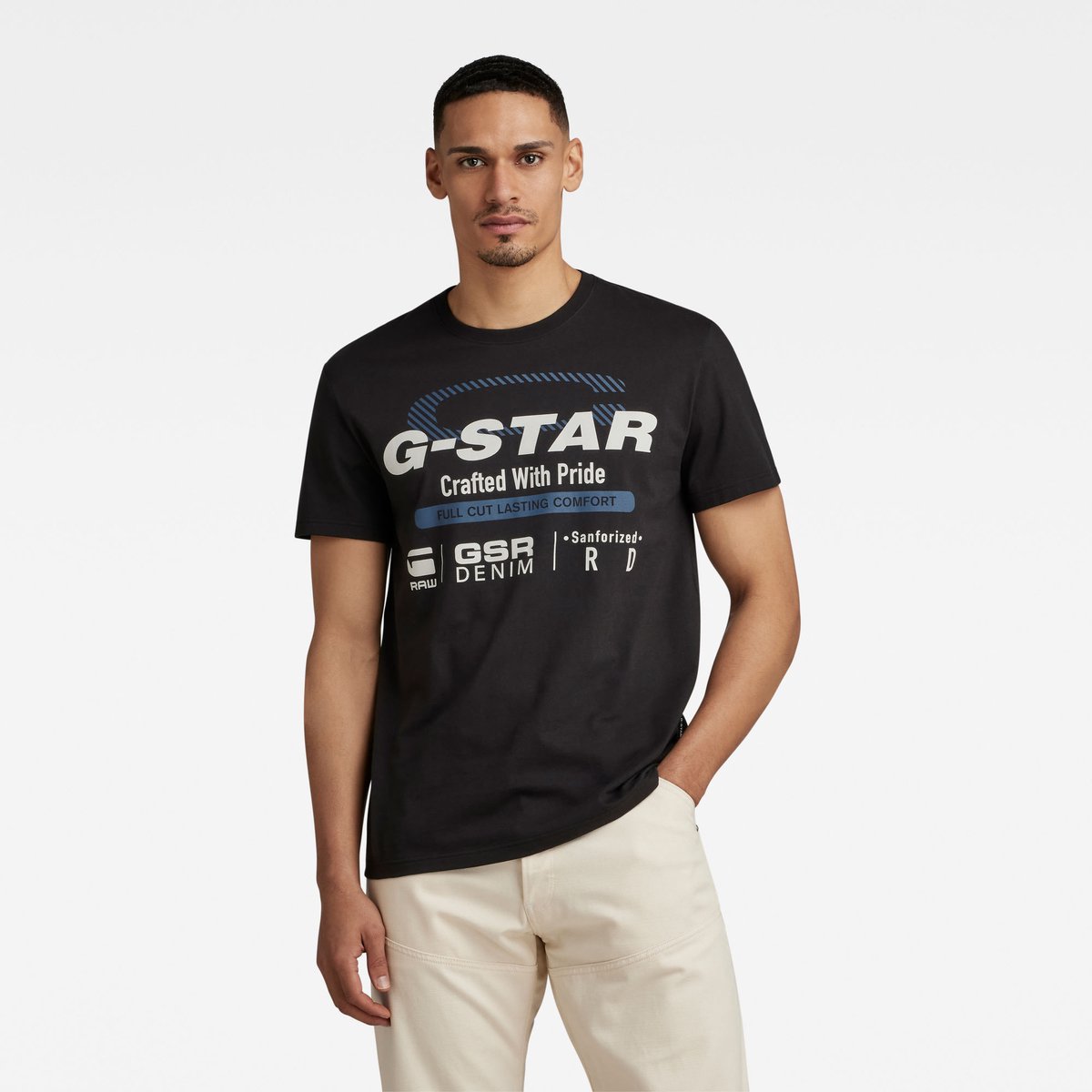 G-Star Old skool originals r t Heren T-shirts Zwart
