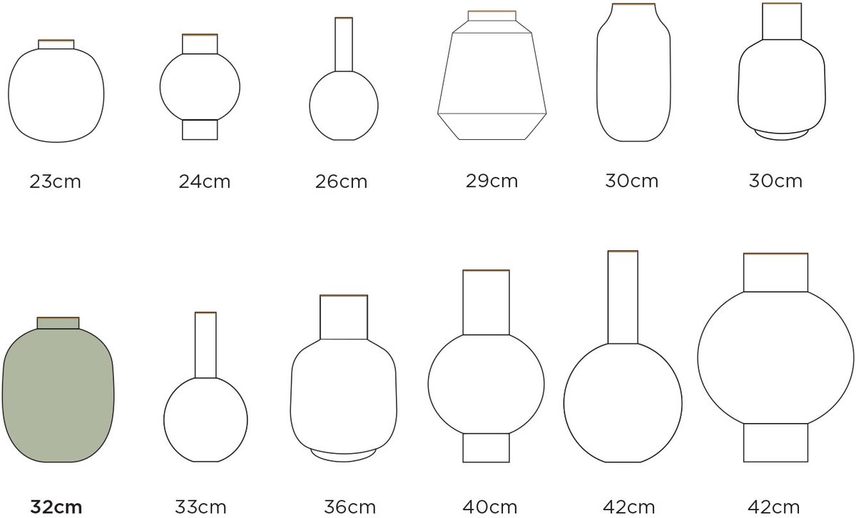 Pip Studio - Vaas - Okergeel - IJzer - 32cm