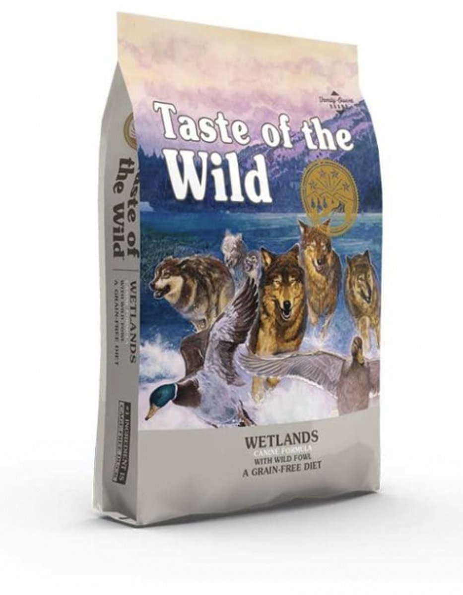 Taste of the Wild Taste of the Wild Wetlands – Droogvoer voor honden – Graanvrij – Eend, Kalkoen & Kwartel – 12,2 kg