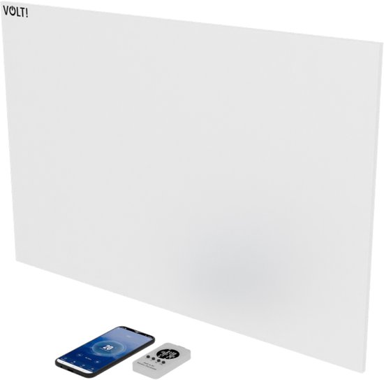 VOLT Verwarmingspaneel - Infrarood Paneel - Warmtepaneel - 580W - Wit - Infrarood paneel badkamer - Met thermostaat - IP54