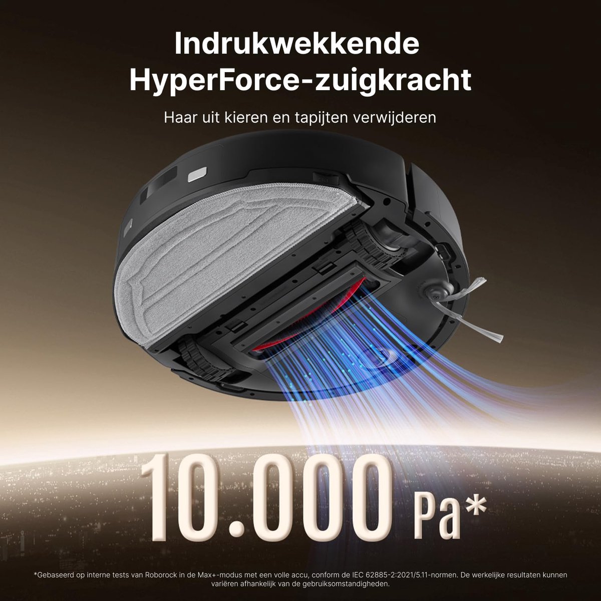 Afbeelding 3 van Roborock Q10 PF+ - Robotstofzuiger met dweilfunctie - 10000Pa - Dubbele anti-klit - automatisch wissen - LiDAR-navigatie - 8 mm automatisch liftend mopsysteem - verboden zone - S8+/Q8 Max+ upgrade (Q10 X5+) VS Q10 S5+
