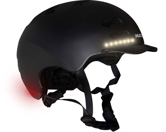 HUDORA Skaterhelm met Klep en Led Zwart, Maat M (55-58cm) van HUDORA — afbeelding 5