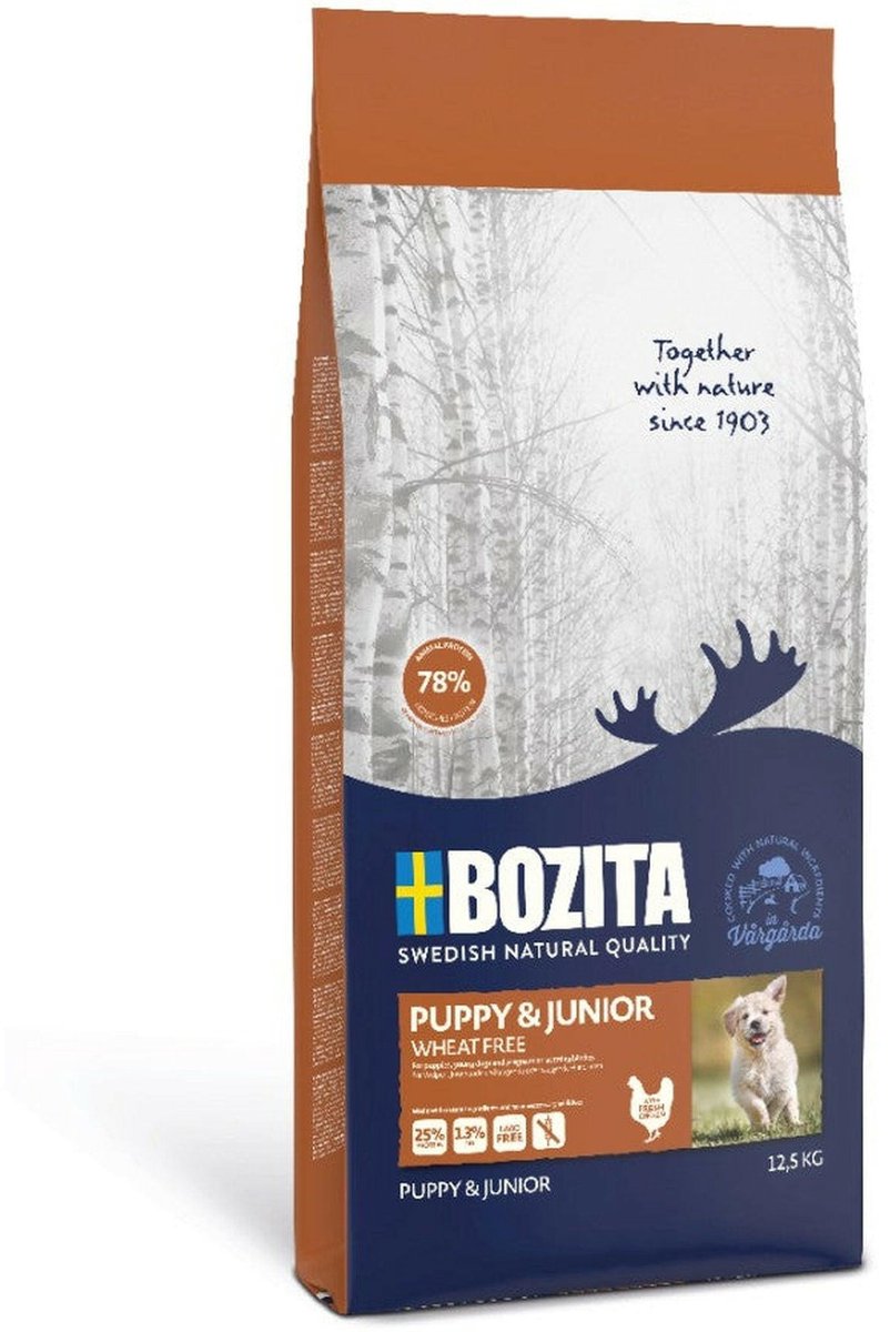 Bozita Bozita Puppy & Junior Wheat Free - Kip - 12,5 kg