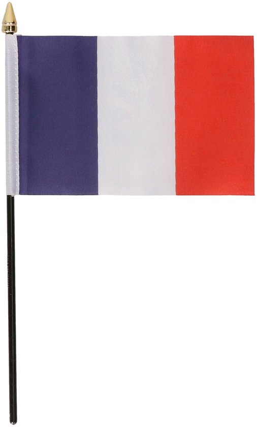 2x pièces de drapeaux de table France 10 x 15 cm avec support - Articles de fête / décorations français