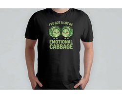 I've Got a Lot of Emotional Cabbage - T Shirt - VeganLife - PlantBased - CrueltyFree - Funny - VeganLeven - Plantaardig - Dierproefvrij - Dierproefvrij - VeganEten