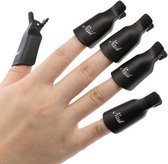 Knaak Nagellak Remover Clips - Nagellak - Zwart - 10 Stuks- Herbruikbaar