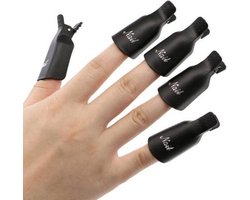 Knaak Nagellak Remover Clips - 10 Stuks - Herbruikbare Soak Off Klemmen - Voor Gellak & Acryl - Zwart