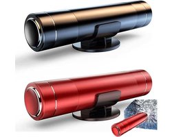 Autoruitenbreker - 2 stuks - Veiligheidshamer - Autoveiligheidshamer - 10×2cm - Veiligheidshamer glasbreker - Nooduitganggereedschap - Gordelsnijder - Onderwaterveiligheidshamer glasbreker - met voet