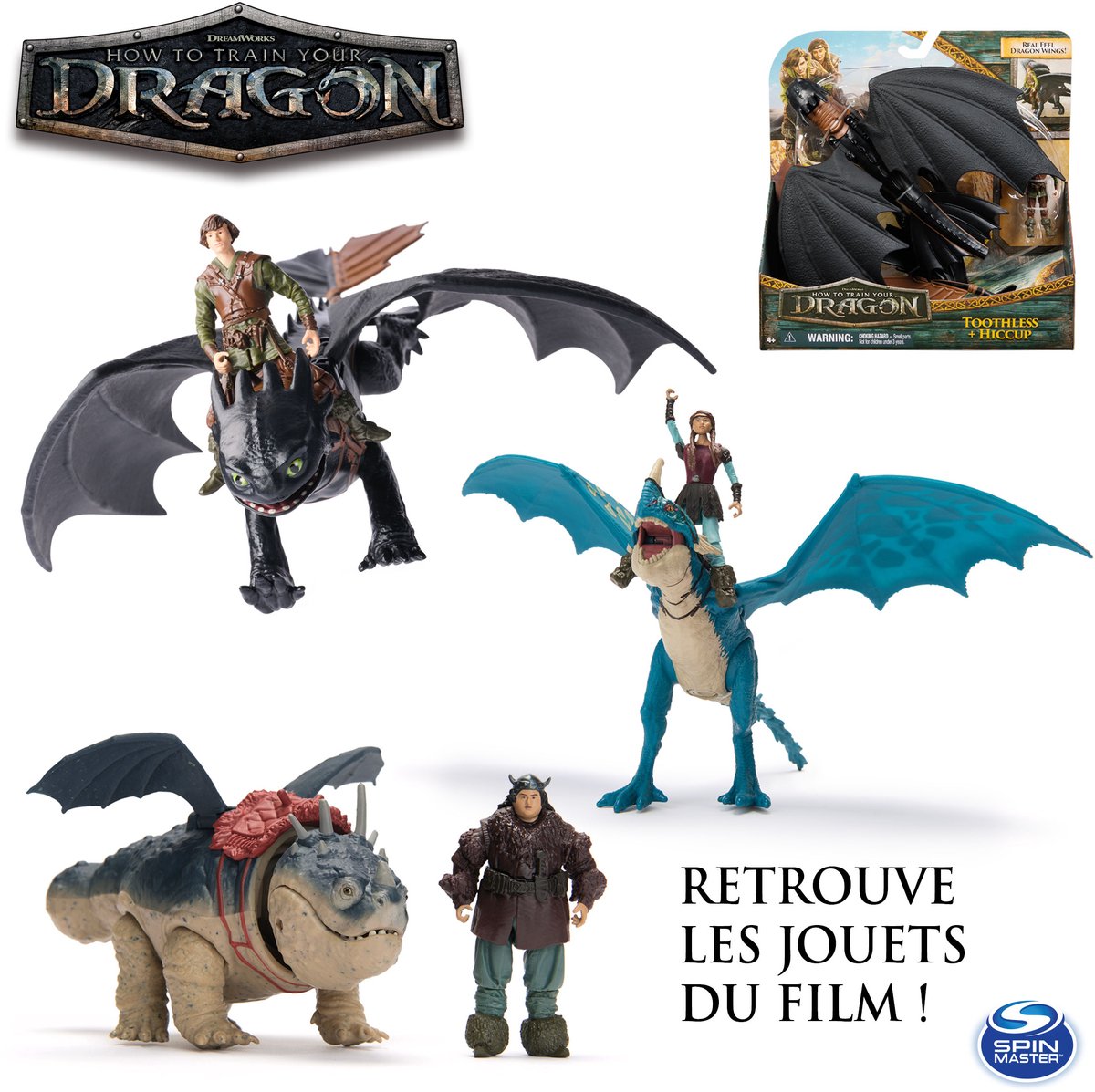 Dreamworks Dragons How to train your dragon - hoe tem je een draak - akelige adder en astrid - viking duo actiefiguren - speelgoed