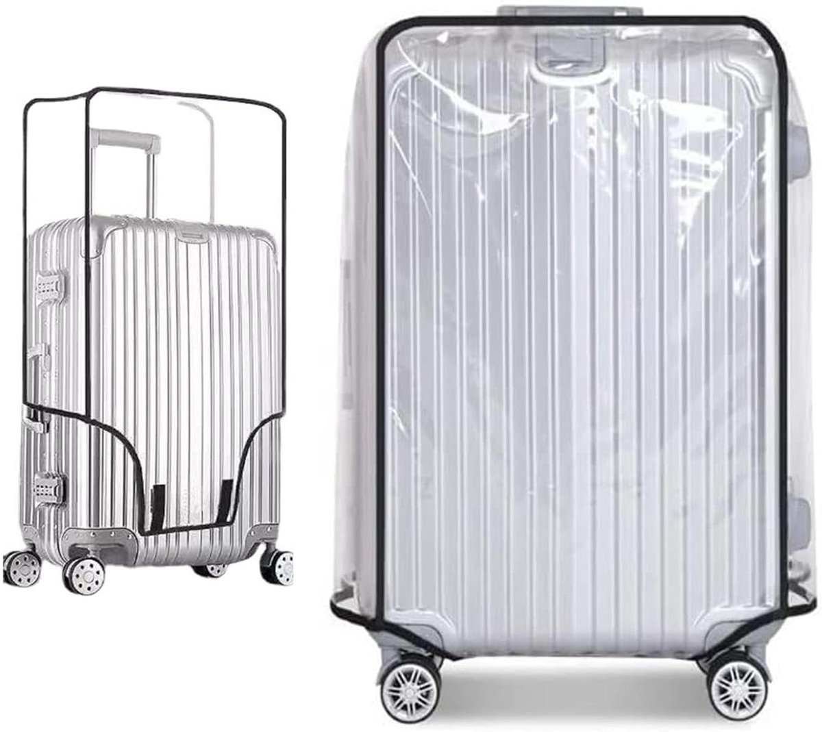 Allecto Premium - Waterdichte PVC kofferhoes voor Business Reis en School - Stofdicht - Helder - 76 cm