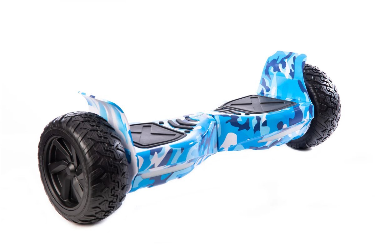 Altrado - Hoverboard – Blue camoflage – 8.5 inch Off-Road - 15 km/h - 10km bereik - Bluetooth speaker - Oxboard - Hoverboards