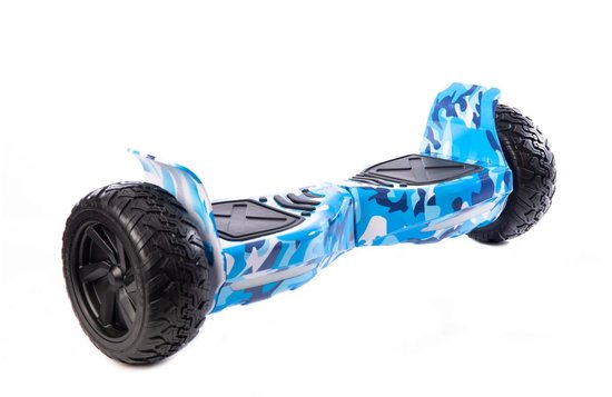 Altrado - Hoverboard – Blue camoflage – 8.5 inch Off-Road - 15 km/h - 12km bereik - Bluetooth speaker - Oxboard - Hoverboards