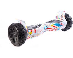 Altrado - Hoverboard – White multicolour 8.5 inch Off-Road - 15 km/h - 10km bereik - Bluetooth speaker - Oxboard - Hoverboards