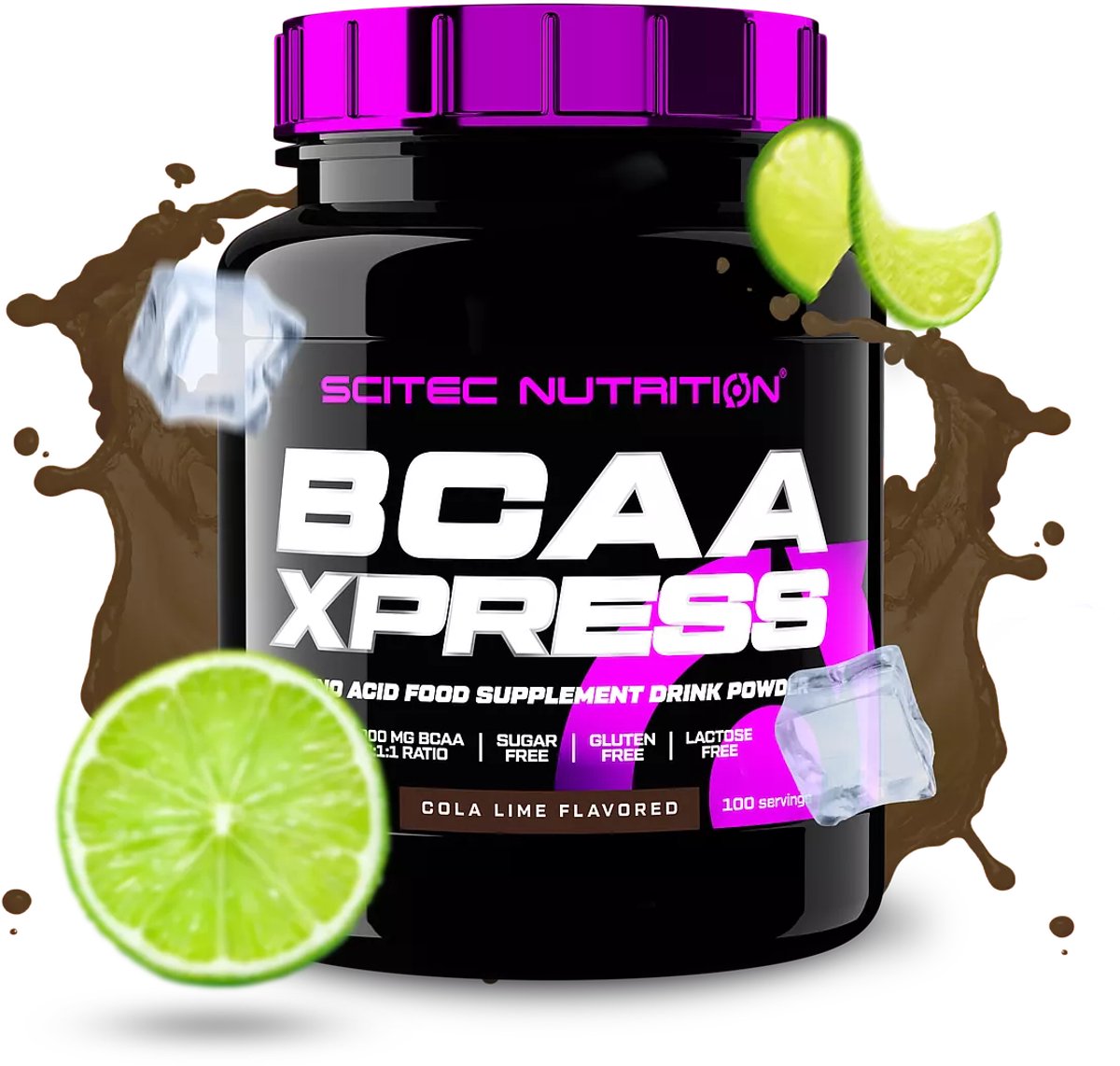 Scitec Nutrition® - BCAA-Xpress (700 gram - Cola/Lime) - 100 doseringen - aminozuren - aminozuur - bcaa - l-isoleucine - l-leucine - l-valine - poeder