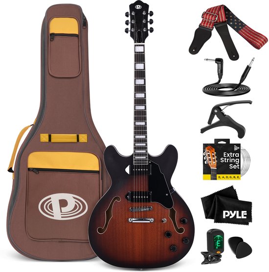 Pyle Akoestische Gitaar Set- 3/4 Maat Gitaar- Volledig Houten Nylon Snaar Instrument Met Gigbag Gitaarband Extra Set Snaren Gitaar Voor Beginnersvolwassenen