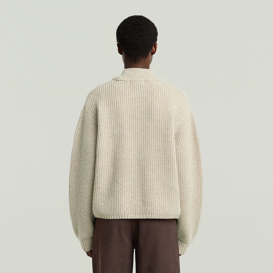 Washed Loose r Knit wmn, Beige (Dk Brick Gd D27725-d630-d848), XS