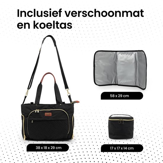 Wijtz Kolftas & Luiertas - Borstkolf Tas - Inclusief Koeltas - Baby Verzorgingstas - Waterafstotend van Wijtz — afbeelding 4