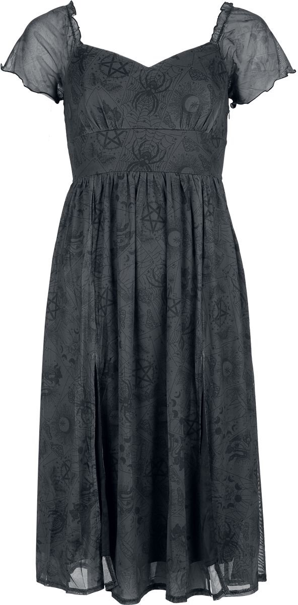 Jawbreaker Tarot Deck Dames Midi-jurk - grijs/zwart - L
