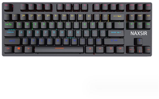 NAXSIR Mechanische Toetsenbord | Kantoor & Gaming | Bekabeld | RGB-LED Backlight | Anti-Ghosting 26-Key | Plug & Play | Compatibel met Windows/Mac