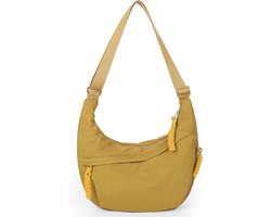 Crossbodytas - 34*5*22cm - Dames halvemaanvormige tas - Halve maan tas - Verstelbare schouderband - Enkele schoudertas - Dumpling-vormige crossbodytas - Nylon tas - Met meerdere zakken - Geschikt voor reizen - Zijtas