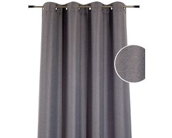 Home Style Kant en Klaar Gordijn – Verduisterend – Met Ringen – 135x260 cm – Grijs