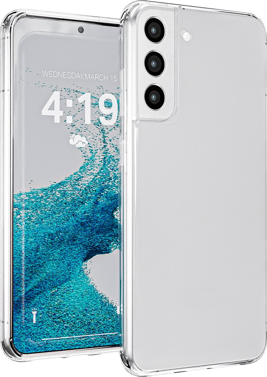 Hoesje geschikt voor Samsung S22 Plus hoesje siliconen - backcover - optimale bescherming - Transparant