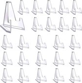 Lot De 50 Supports De Cartes En Plastique Translucide - Porte-Cartes Pour Jeux Miniatures, Cartes De Visite, Numéros De Table, Menus