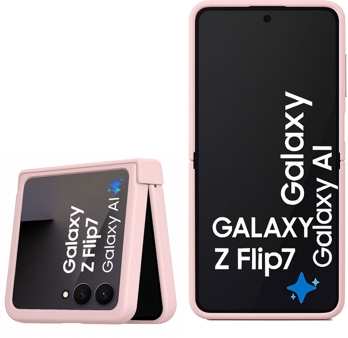 Technow hoesje geschikt voor Samsung Galaxy Z Flip 7 - Liquid Back Case - Cover - Roze