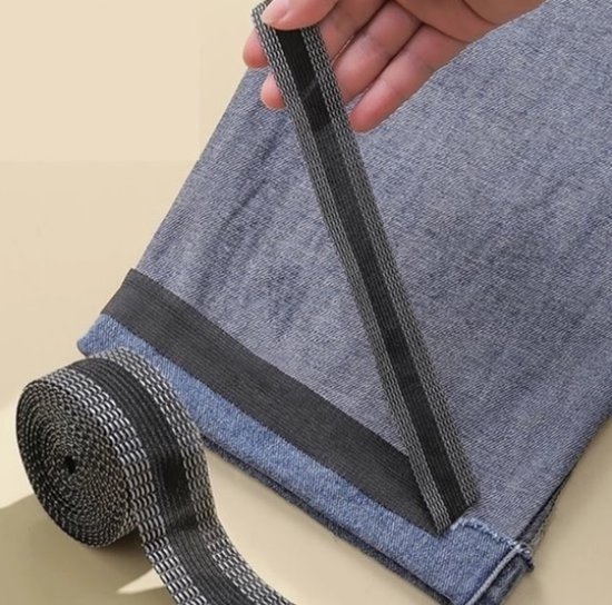 Bande de repassage - 2 mètres - raccourcissez facilement les pantalons vous-même - 2 x 1 mètre - bande d'ourlet - convient pour 4 pantalons