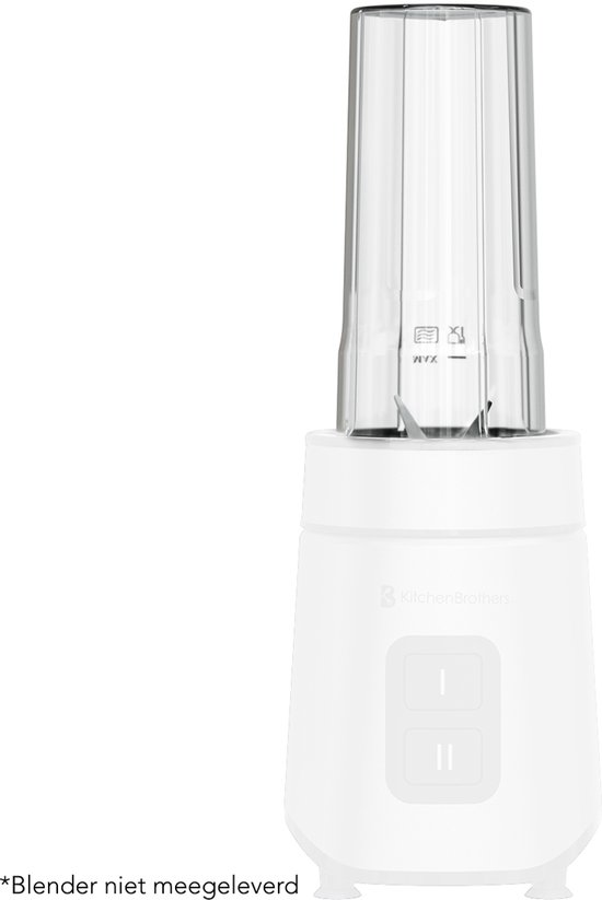 KitchenBrothers To-go Drinkfles - Beker voor Blender - 600ml - Voor KB4144 - Zonder deksel van KitchenBrothers — afbeelding 2