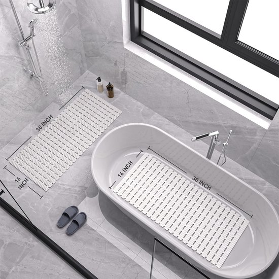 Pevfeciy Douchemat Antislip 90x90 cm eenvoudig Antislip Douchemat Zacht en Comfortabel PVC,Hoge doorlatendheid,Voor moderne badkamers