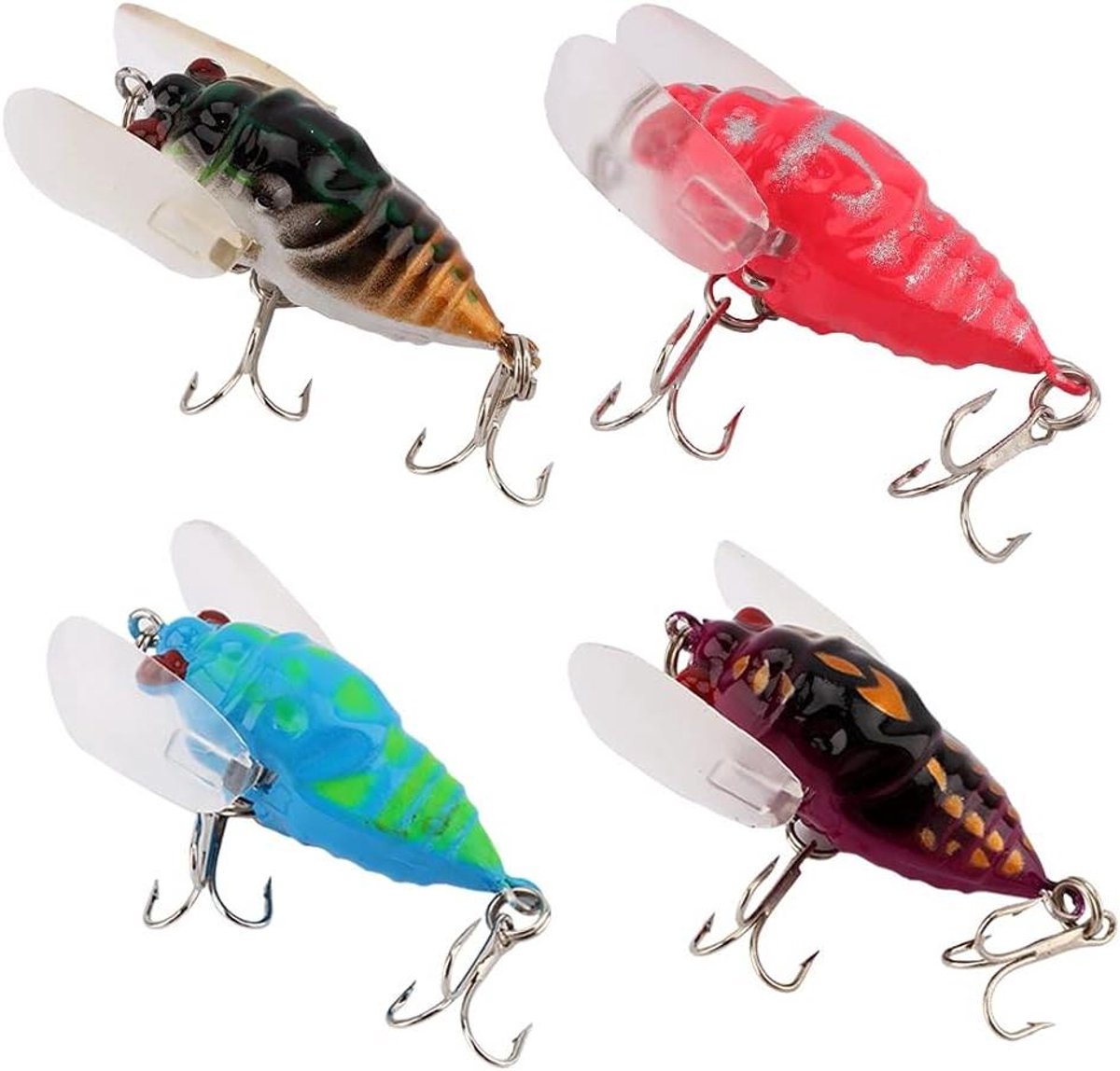 Allecto Plus - Mini Insect Cicada Visserslokken voor Zoetwatervissen