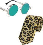 Allecto Plus - Cosplay bril en stropdas set - Medium groen - Anime cosplay accessoires