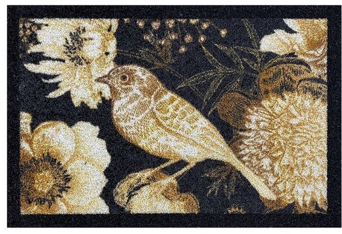 Deurmat Golden Bouqet antraciet - 40x60 cm