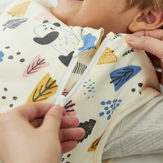 Slaapzak met voeten het hele jaar 100% katoenen slaapzak voor baby's 15 TOG slaapzak met pijpen voor jongens en meisjes van Aiamu Baby — afbeelding 3