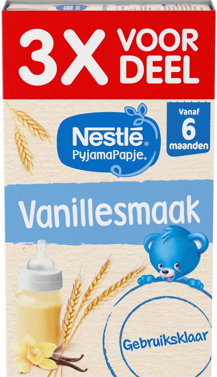 Nestlé Pyjamapapje Vanille - Babyvoeding Babypap 6+ maanden - 4 stuks 3x250ml (totaal 12 porties) van NeS — afbeelding 2