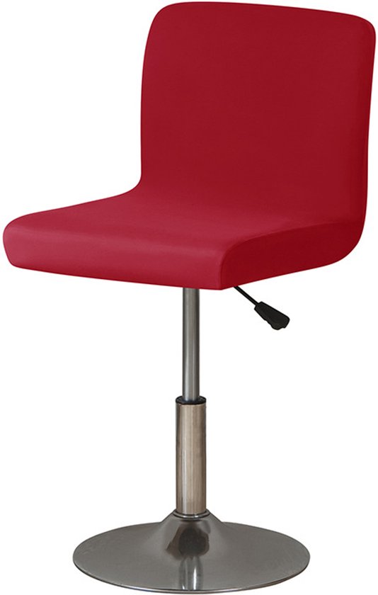 Stretch barstoelhoezen, set van 4 universele barstoelhoezen, barkrukhoes met rugleuning voor pub, keuken, café, rood