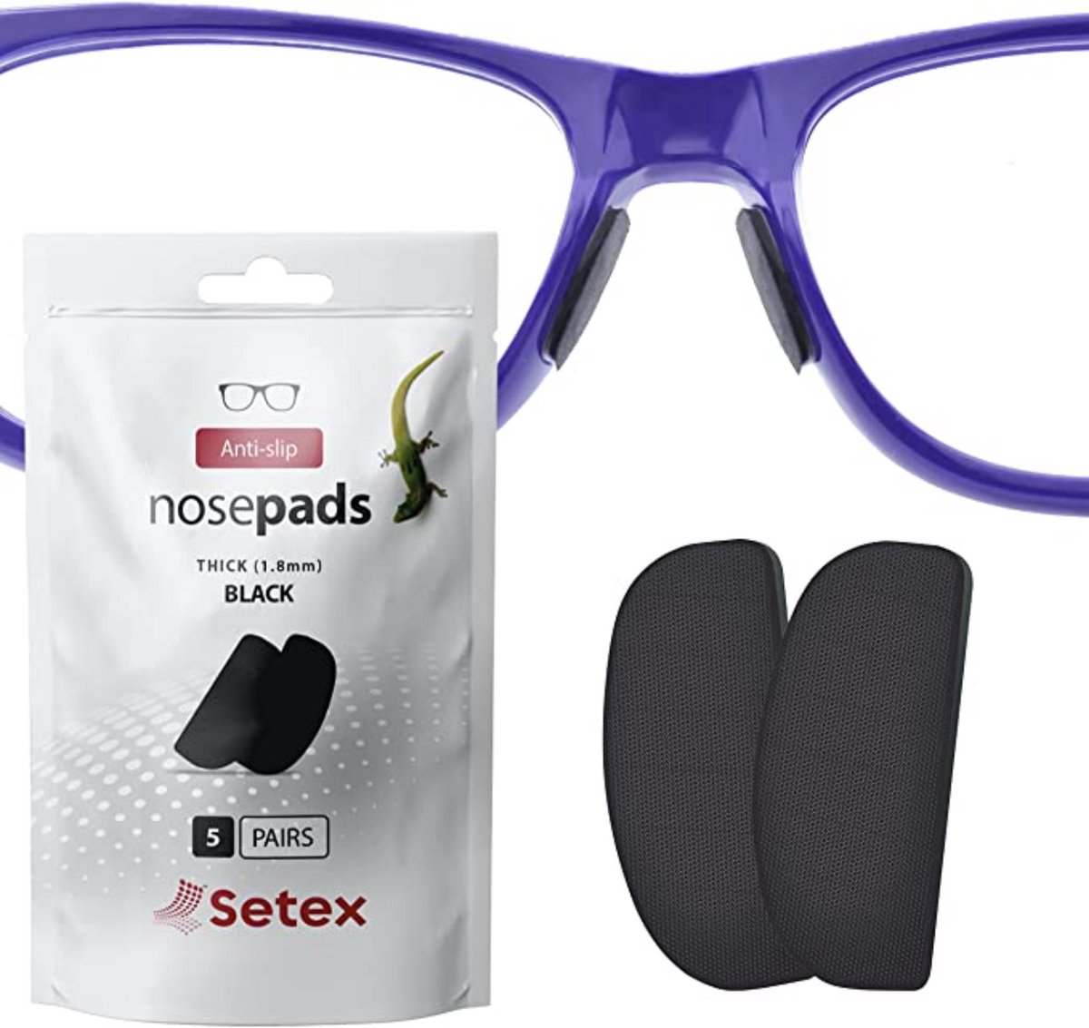 Setex anti-slip neuspad dik 1.8mm | zwart | 5 paar