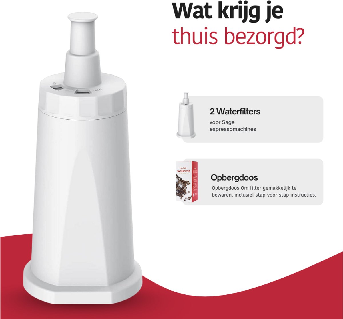 2x Eccellente Waterfilters voor Sage Barista Express - SES008 & BES008 Espressomachine - 2 stuks - voor Koffiemachines - Oracle - Dual Boiler - Solis - Duo Temp - Bambino Plus - 6 maanden gefilterd water - — afbeelding 5